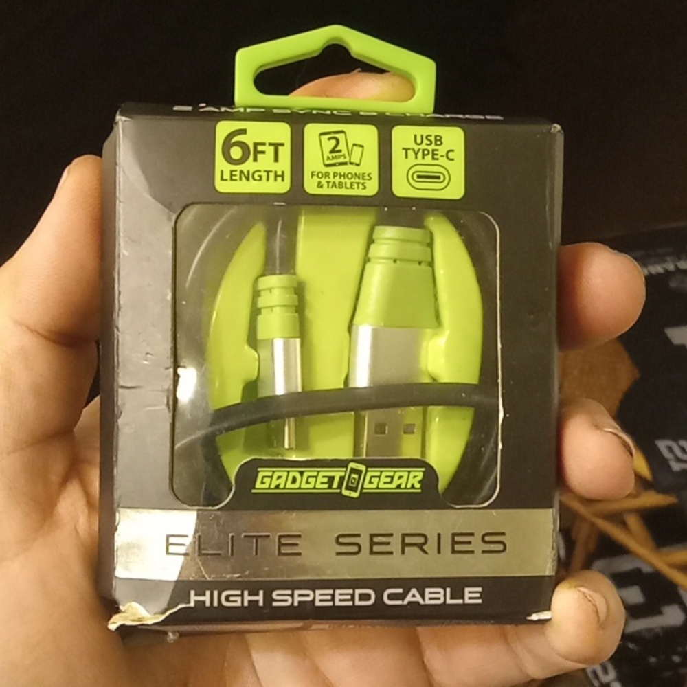 ELITE SERIES high speed cable.6ft.for phones&tablets.USB Type C.NiB.